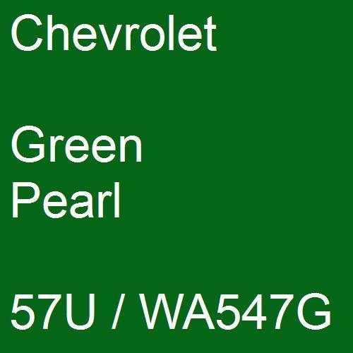 Chevrolet, Green Pearl, 57U / WA547G.